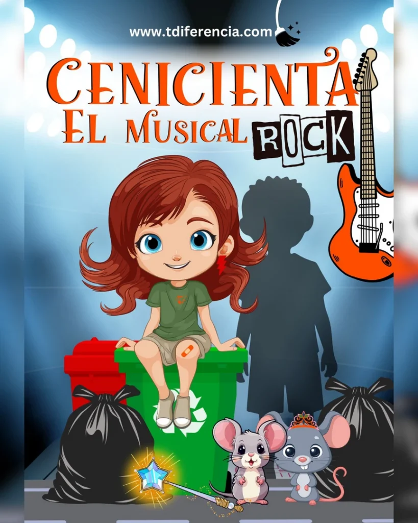 Cenicienta Rock en Mélida: teatro musical divertido y para todos los públicos. Sábado 26 de abril a las 18:00h. ¡Entradas en taquilla desde las 17:00h!
