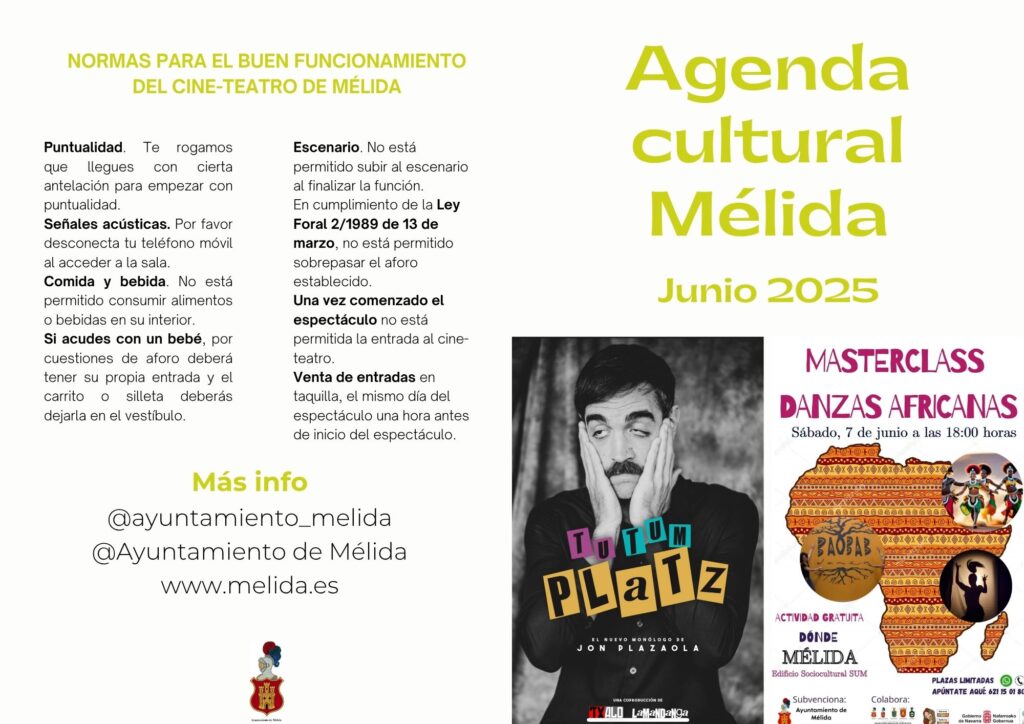 Desde el Ayuntamiento de Mélida os invitamos a participar en todas las actividades programadas para este mes de junio.