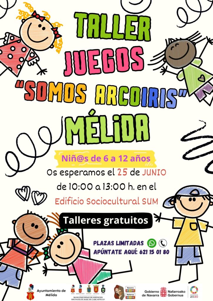 Jornada de juegos y talleres infantiles, dirigida a niños y niñas de 6 a 12 años. Actividad gratuita. Inscripciones: 621 15 01 80.