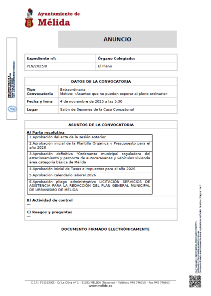 Pleno Mélida Pleno Mélida