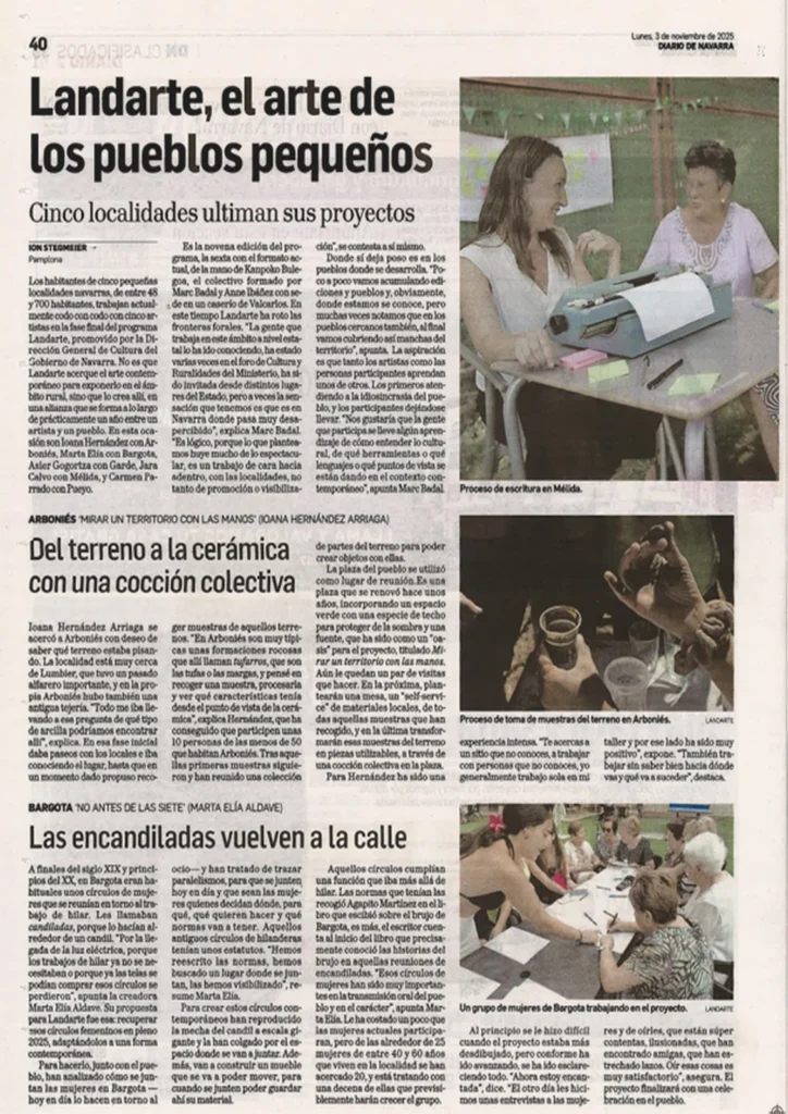 El programa Landarte ha vuelto a llenar de creatividad y participación las calles de varios pueblos navarros.